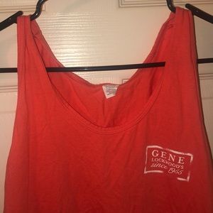 Orange / coral southern marsh tank top
